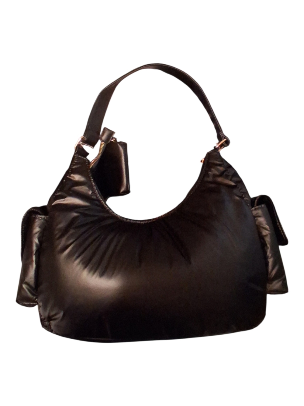 Juicy Couture Black Puffer Shoulder Bag with Removable Pouch - Picture 2 of 7